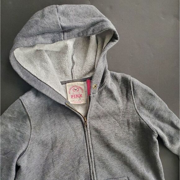 Pink Victorias Secret Grey Zip Up Jacket - Picture 3 of 9